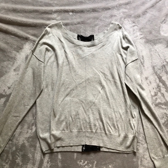 NWOT Lauren Conrad Lace Bow Sweater - Picture 5 of 6